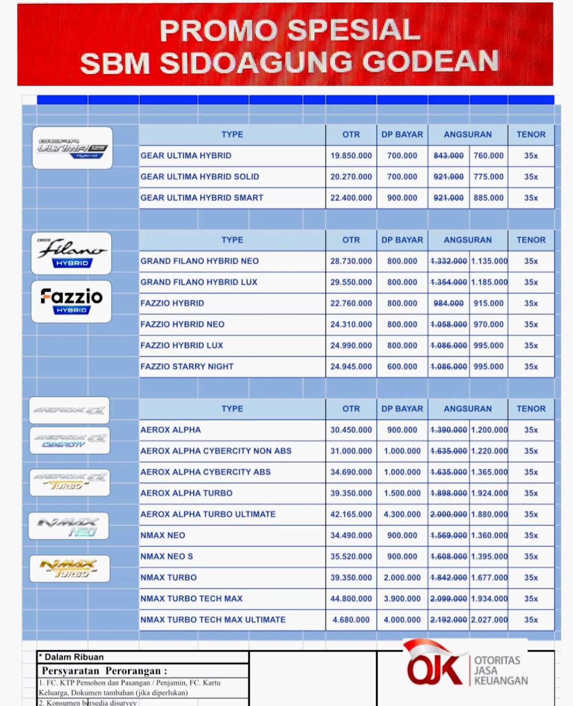 PROMO SPESAL ANGSURAN MURAH